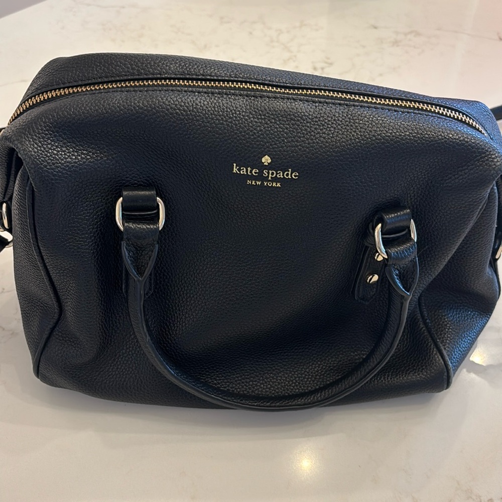 Kate Spade Black Leather Satchel/Crossbody